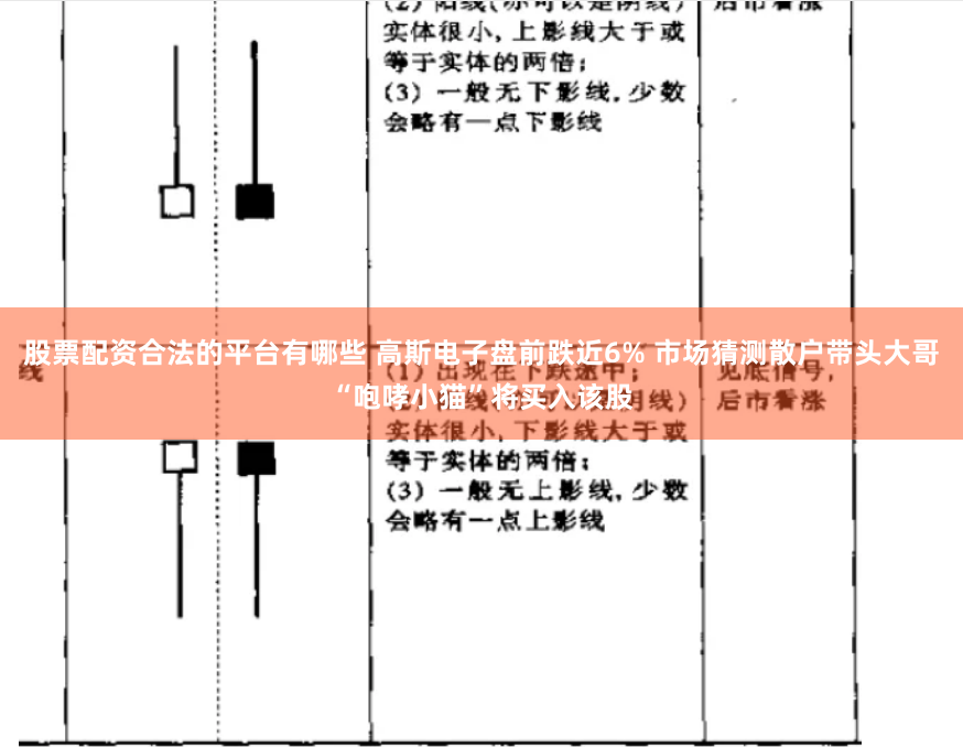 股票配资合法的平台有哪些 高斯电子盘前跌近6% 市场猜测散户带头大哥“咆哮小猫”将买入该股